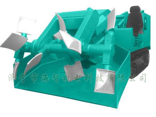 為了提高裝載效率，在取料方面通過(guò)滾耙式旋轉(zhuǎn)連續(xù)取料的方式